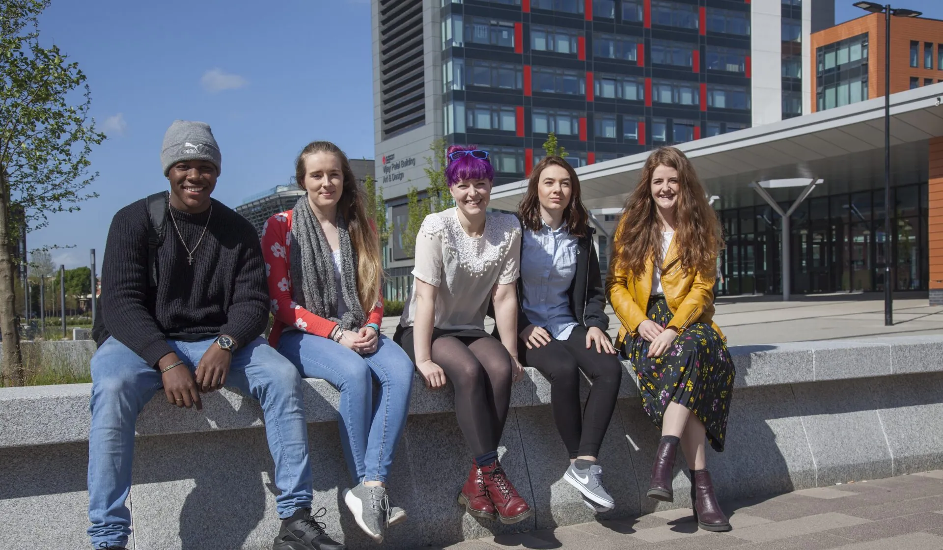 students on campus